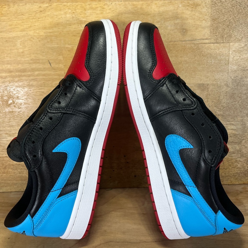 NEW Air Jordan 1 Retro OG Low NC to Chi Womens Sz 10 Shoes Sneakers Blk Red Blue - Picture 7 of 11
